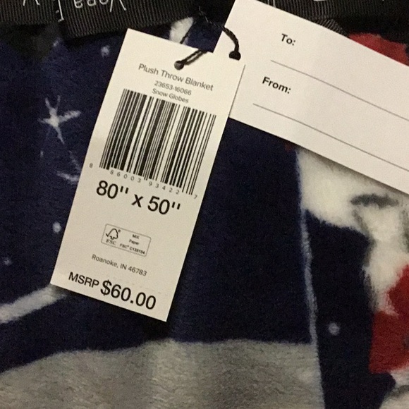 Vera Bradley Blue and White Blanket - Picture 2 of 3